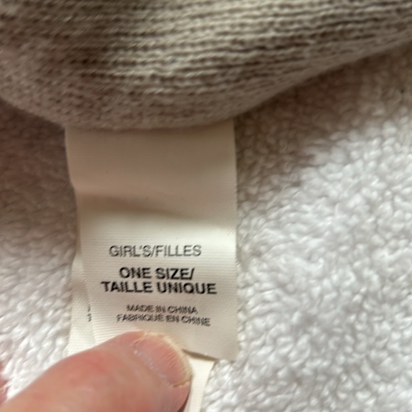 The Northface Girls Snowflake Gray/Cream Beanie OS-EUC - Picture 4 of 4